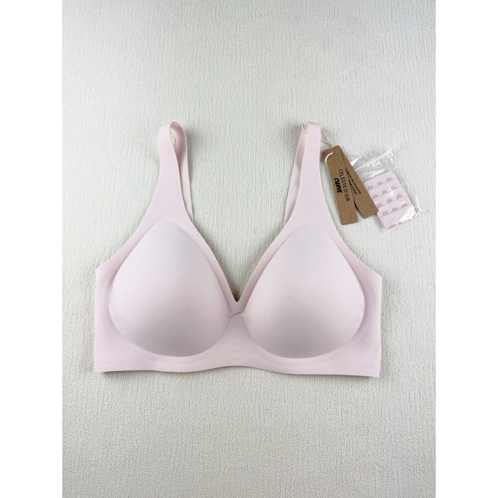 Celeste D'Or Curve Pink Wireless Seamless Jelly Molded Cup Bra NWT